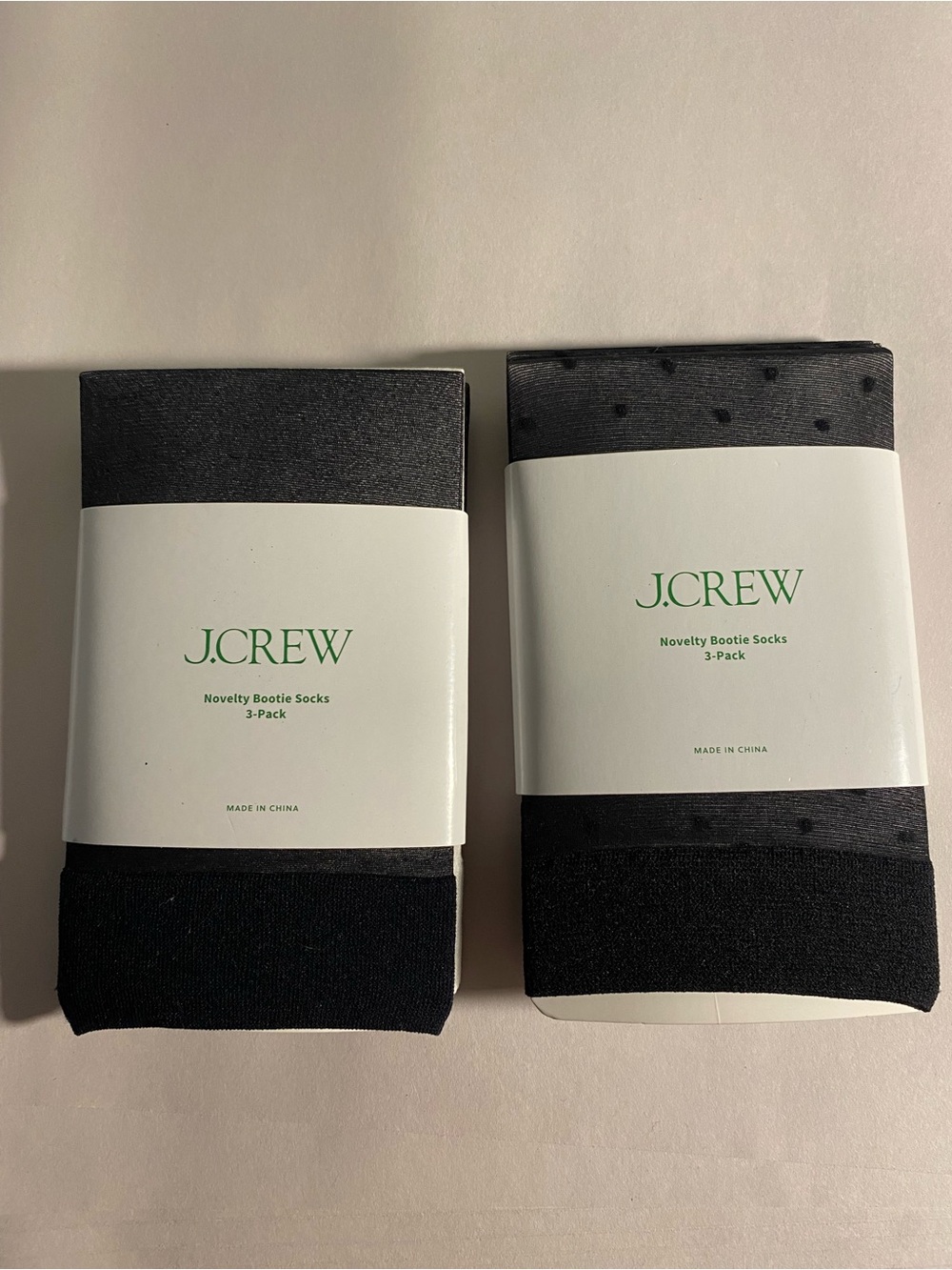 NWT J. Crew Black Novelty Bootie Socks - 3 Pack (Lot of 2)